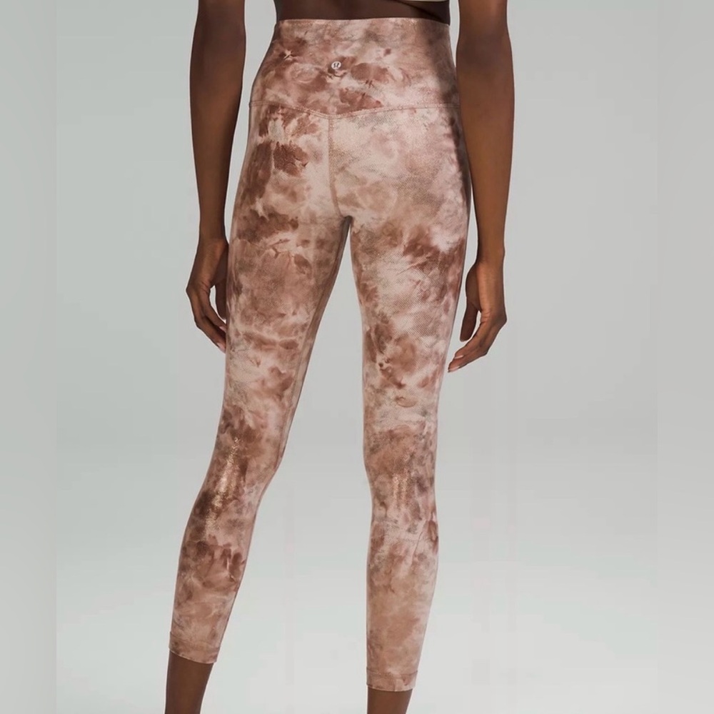 Lululemon Align High-Rise Pant 25" Shiny Patterned Leggings size 4